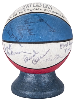 1972-73 Kentucky Colonels ABA Eastern Division Champions Team Signed Ceramic Basketball With 22 Signatures Including Gilmore, Issel & Dampier (PSA/DNA)
